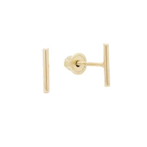 10k Solid Gold Bar Studs
