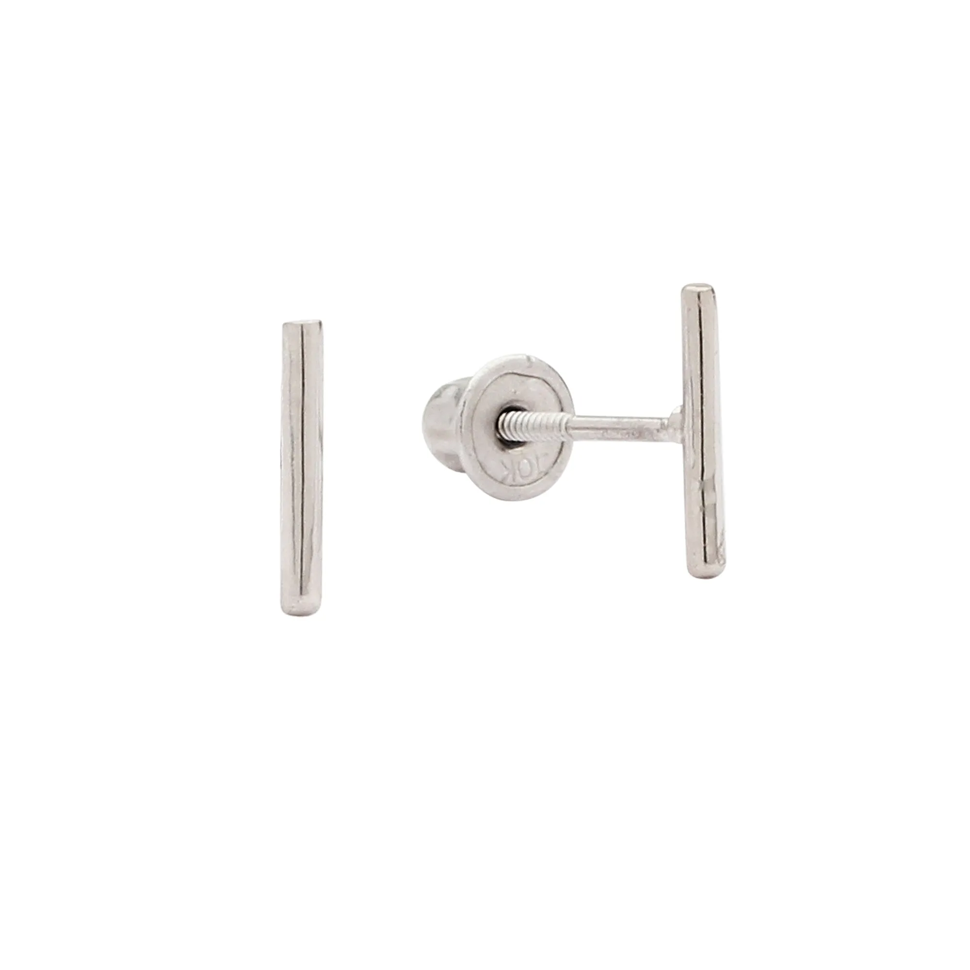 10k Solid Gold Bar Studs
