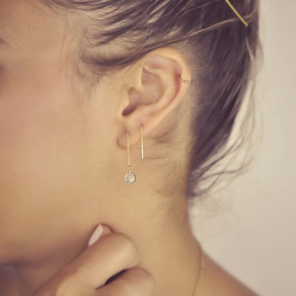 10k Solid Gold Thin Huggies