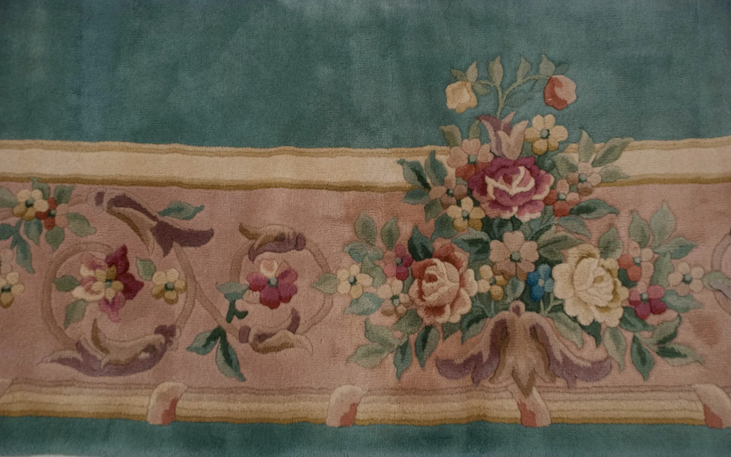10x13.5 Vintage Japanese Savonnerie Design Carpet