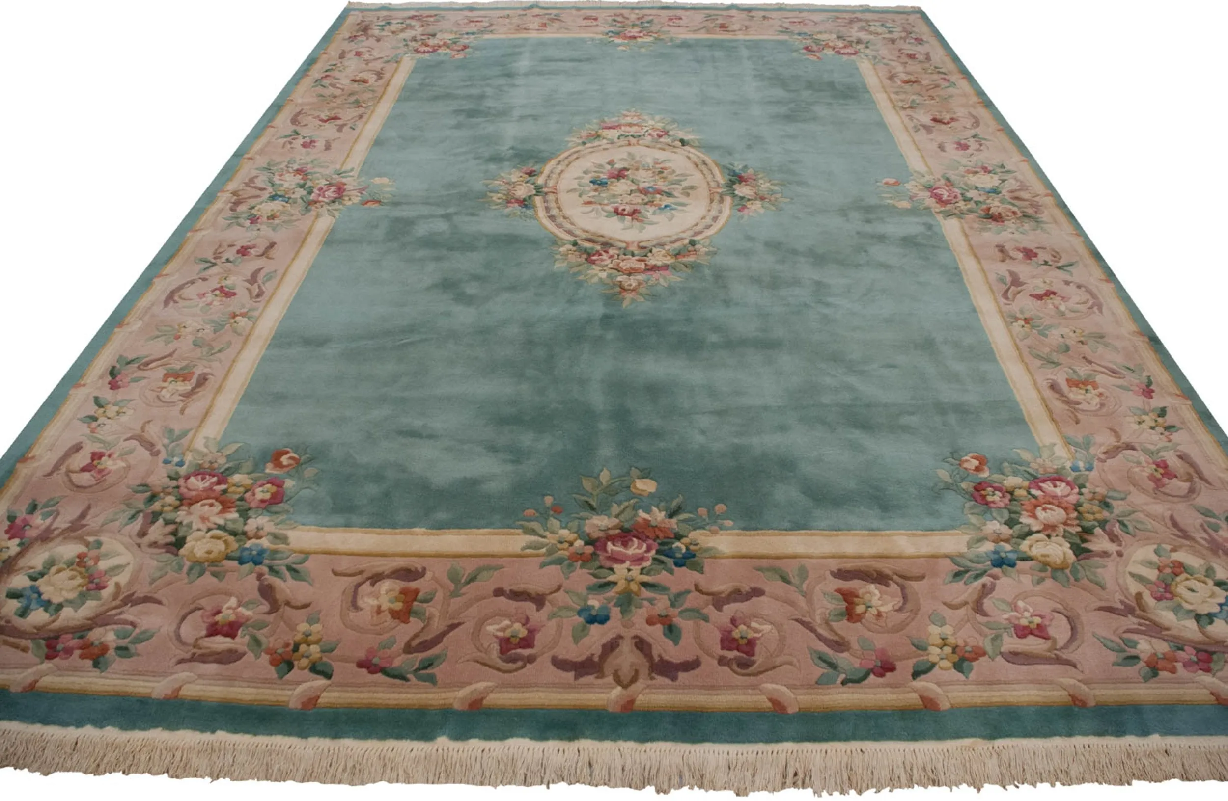 10x13.5 Vintage Japanese Savonnerie Design Carpet