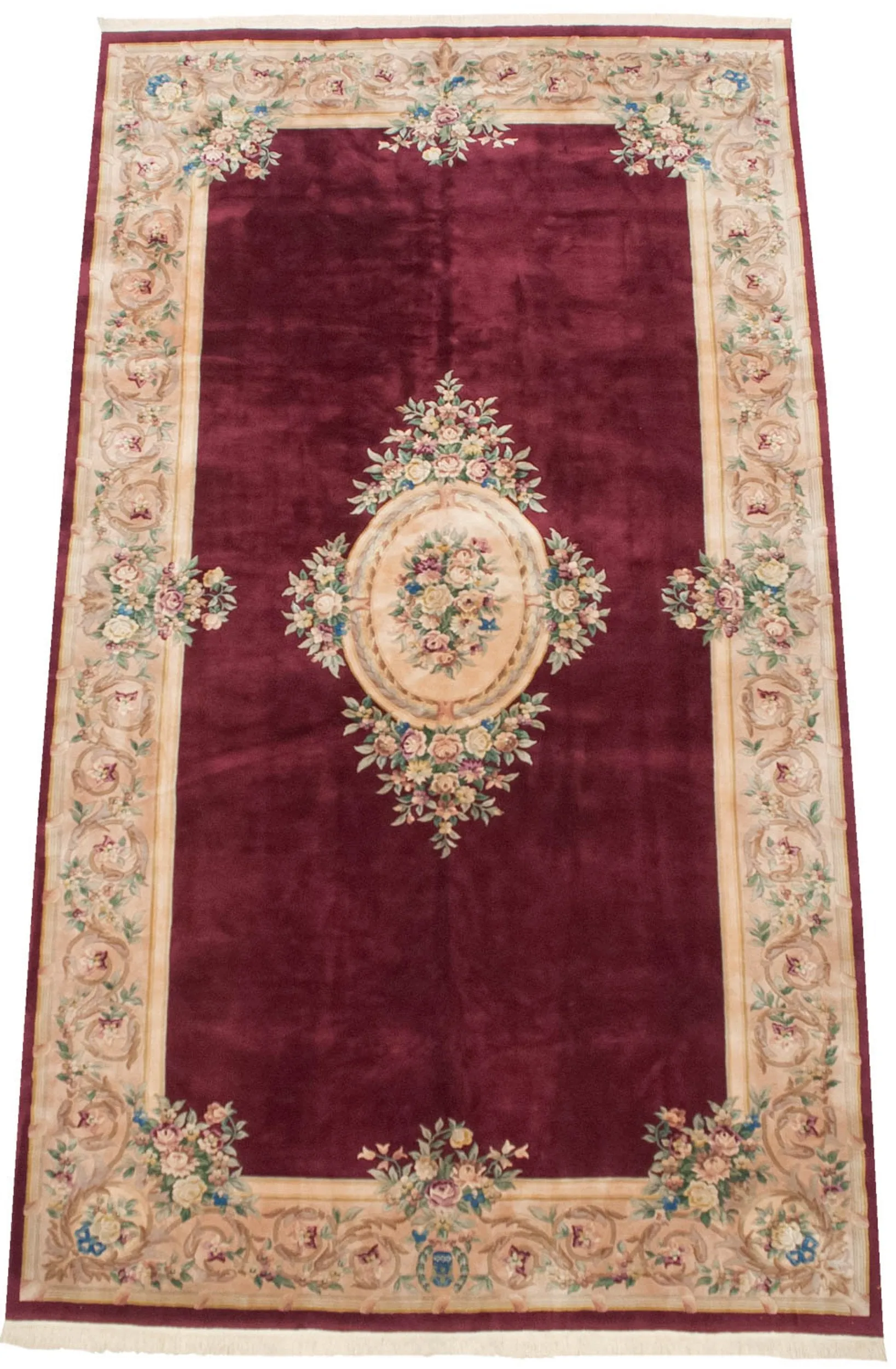 10x17.5 Vintage Fine Japanese Savonnerie Design Carpet