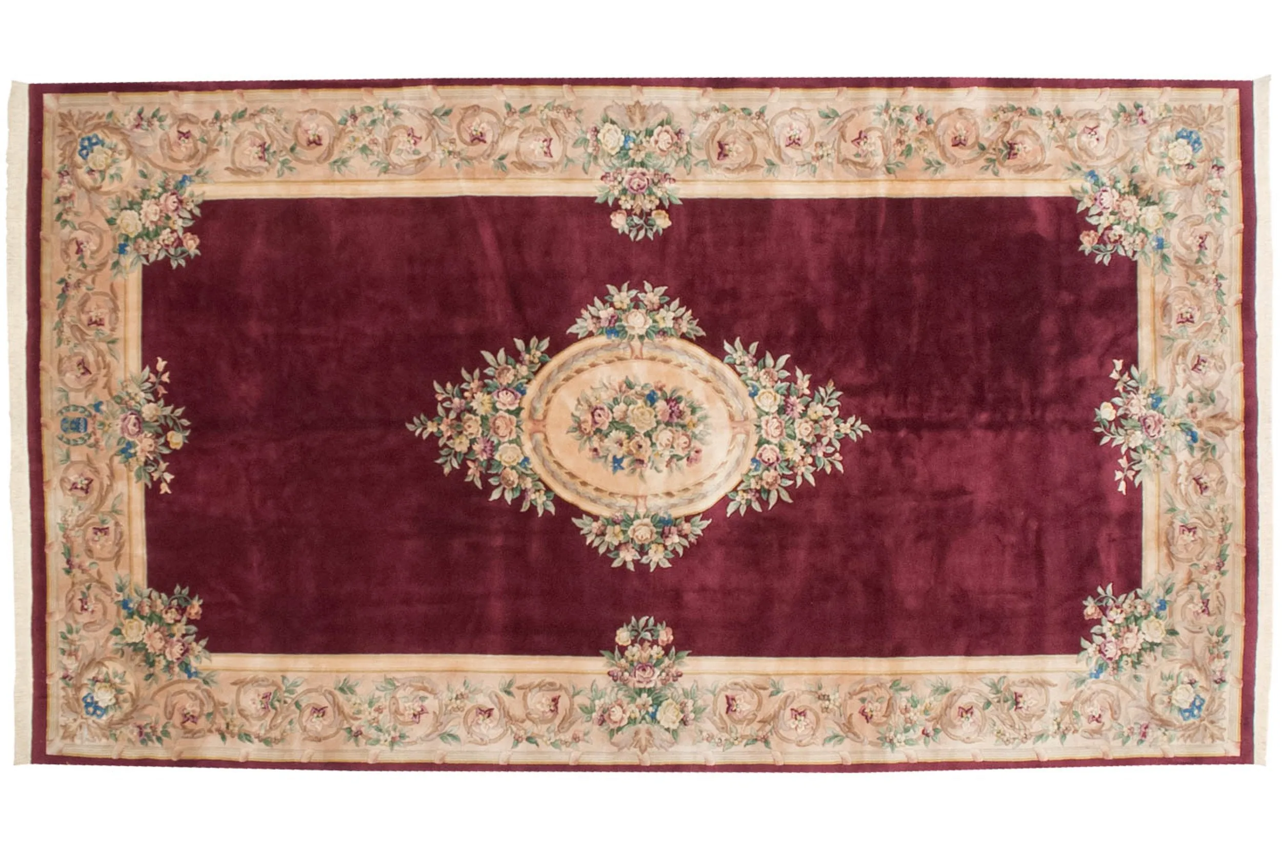 10x17.5 Vintage Fine Japanese Savonnerie Design Carpet