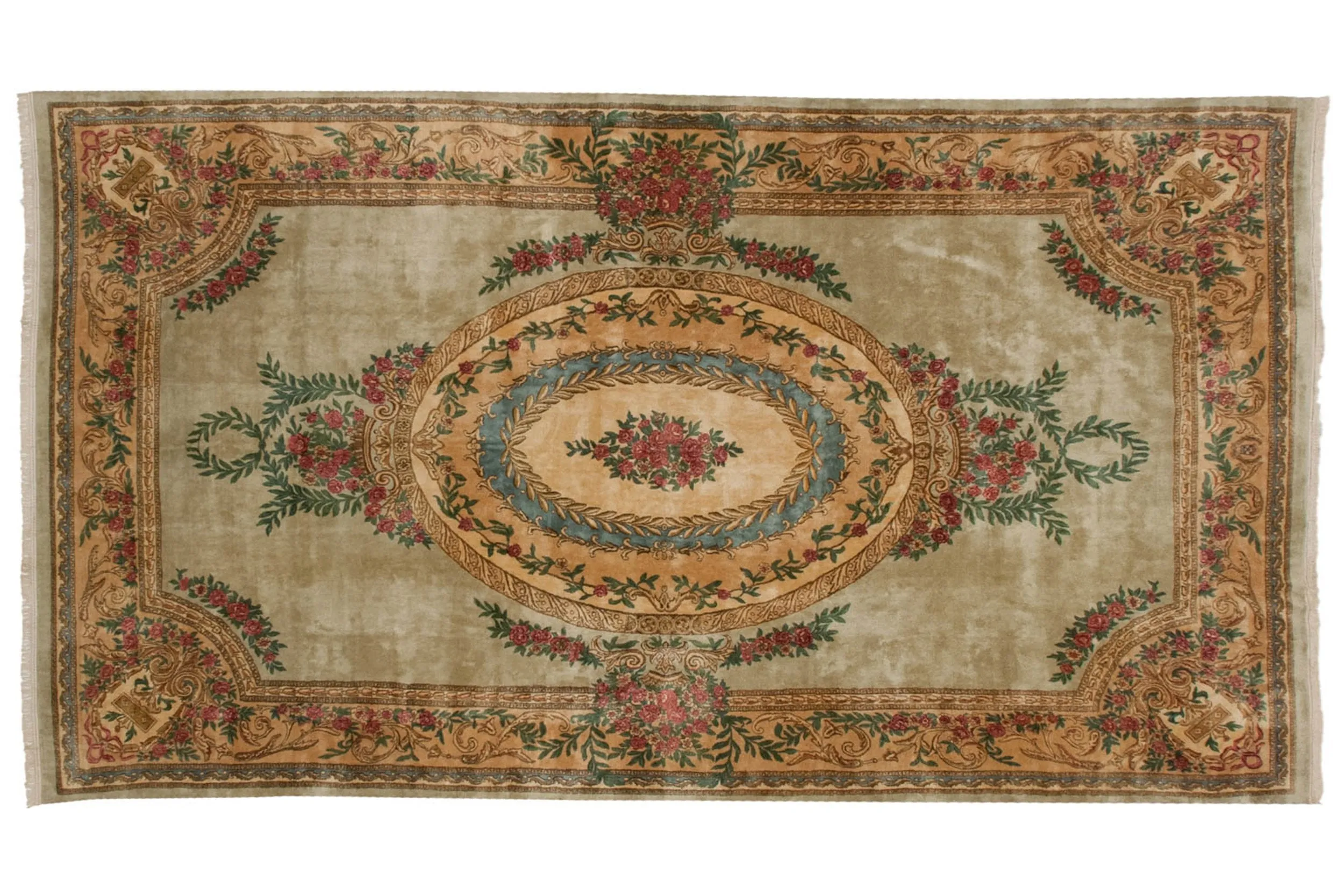 11.5x20.5 Vintage Fine Kerman Carpet