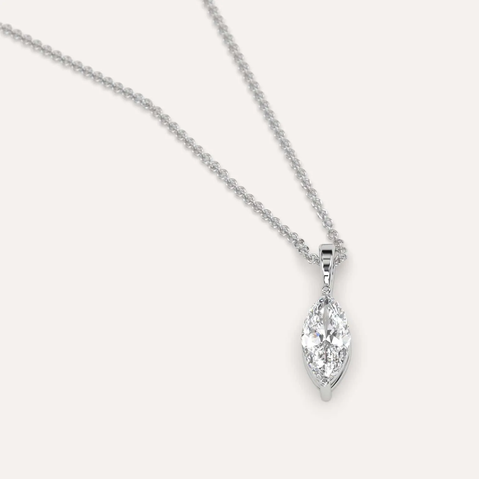 1/2 carat Marquise Diamond Pendant Necklace