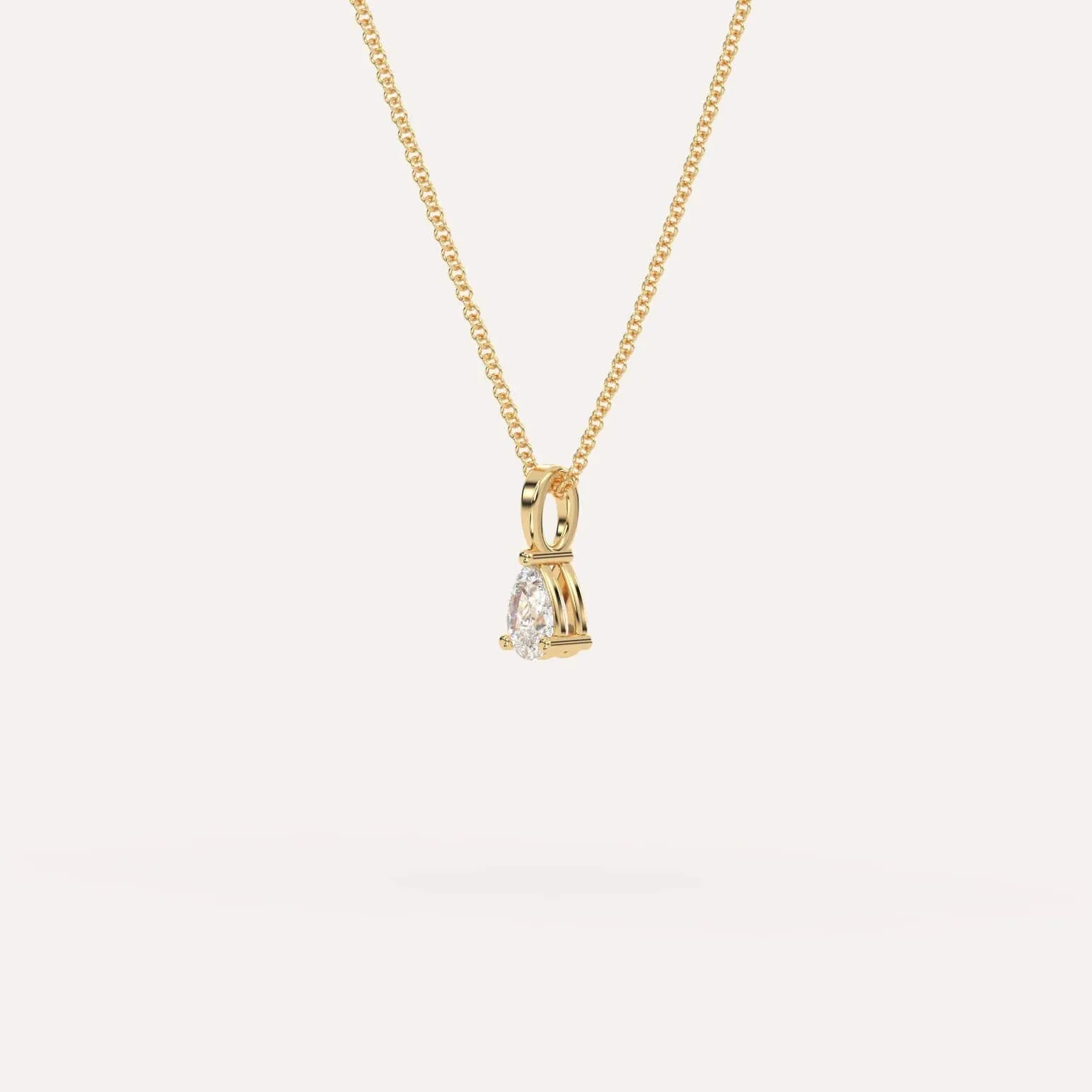 1/2 carat Pear Diamond Pendant Necklace