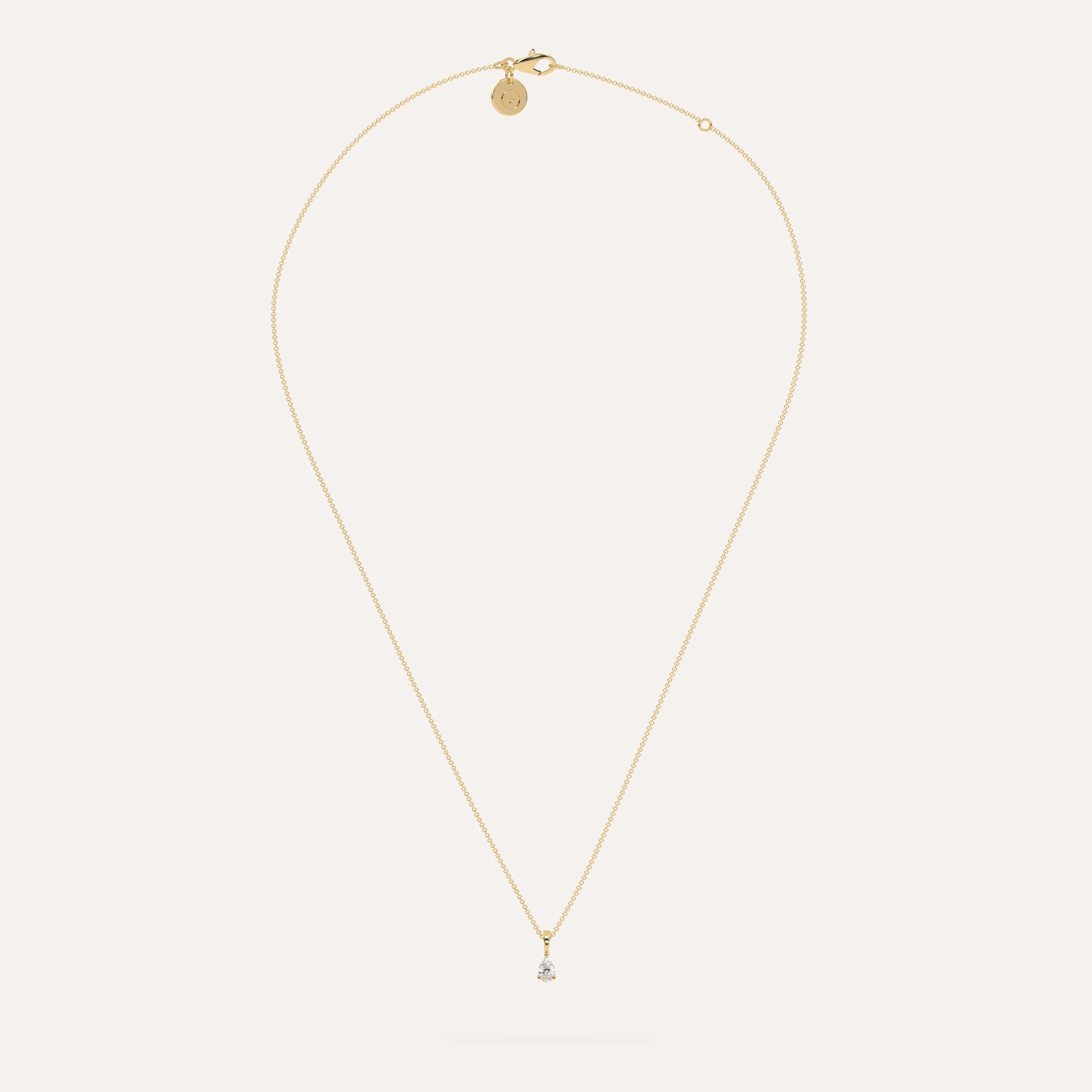 1/2 carat Pear Diamond Pendant Necklace