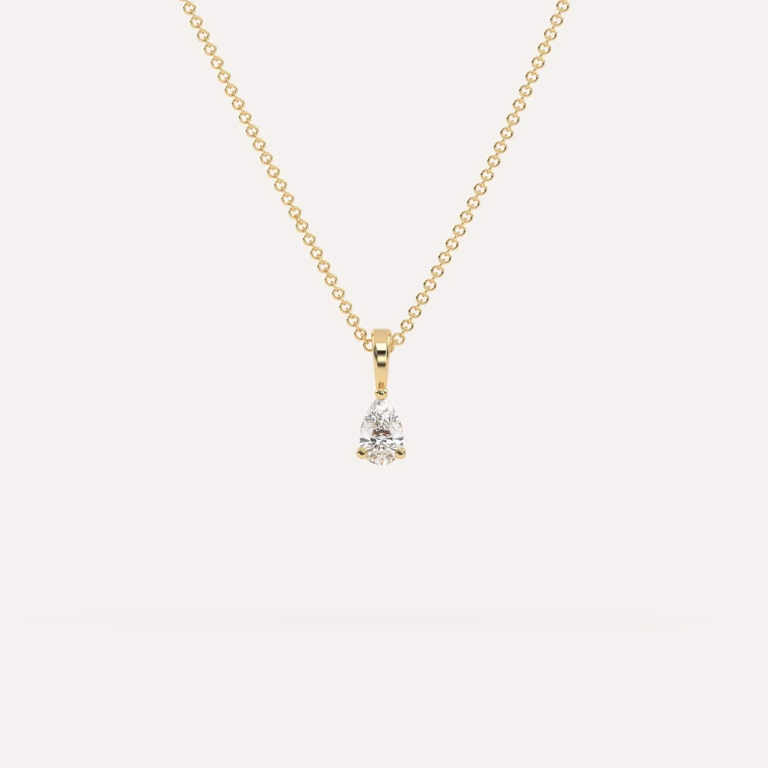 1/2 carat Pear Diamond Pendant Necklace