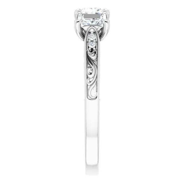 1.20 ct. Princess  Cut Diamond Wedding Band 3 Stone Anniversary Ring