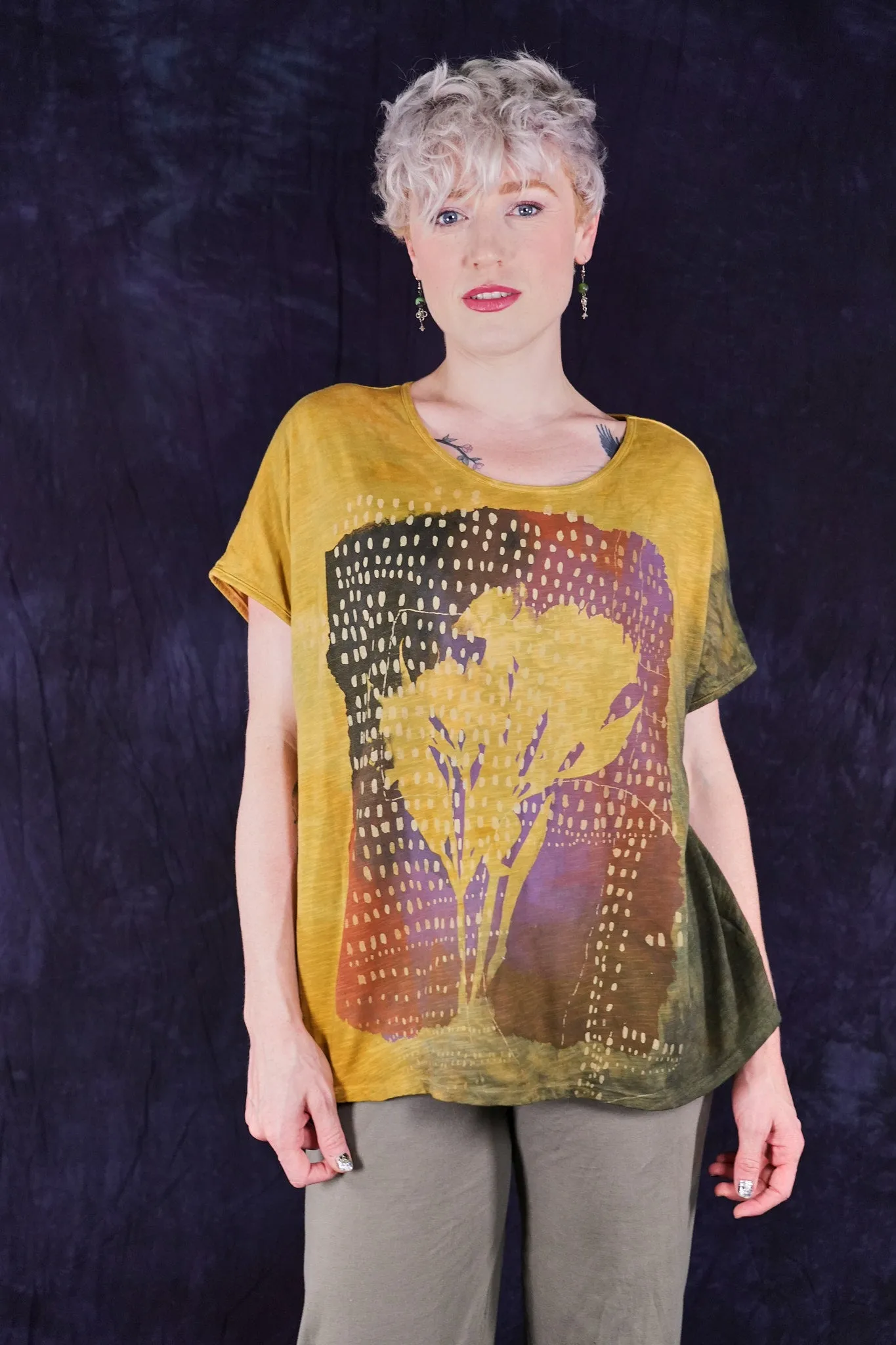 1250 HD Hand Dyed Moon Tee Sunflower Shadow