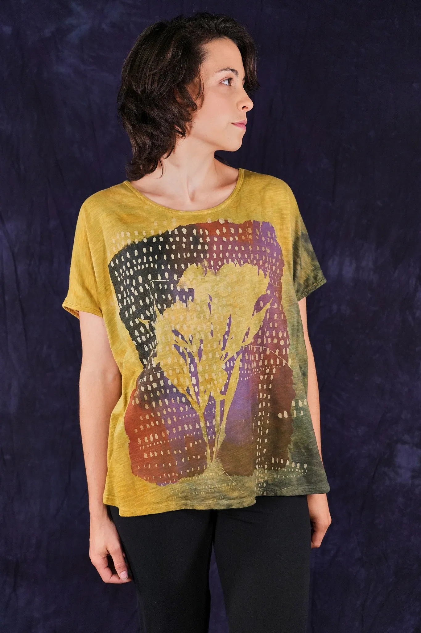 1250 HD Hand Dyed Moon Tee Sunflower Shadow