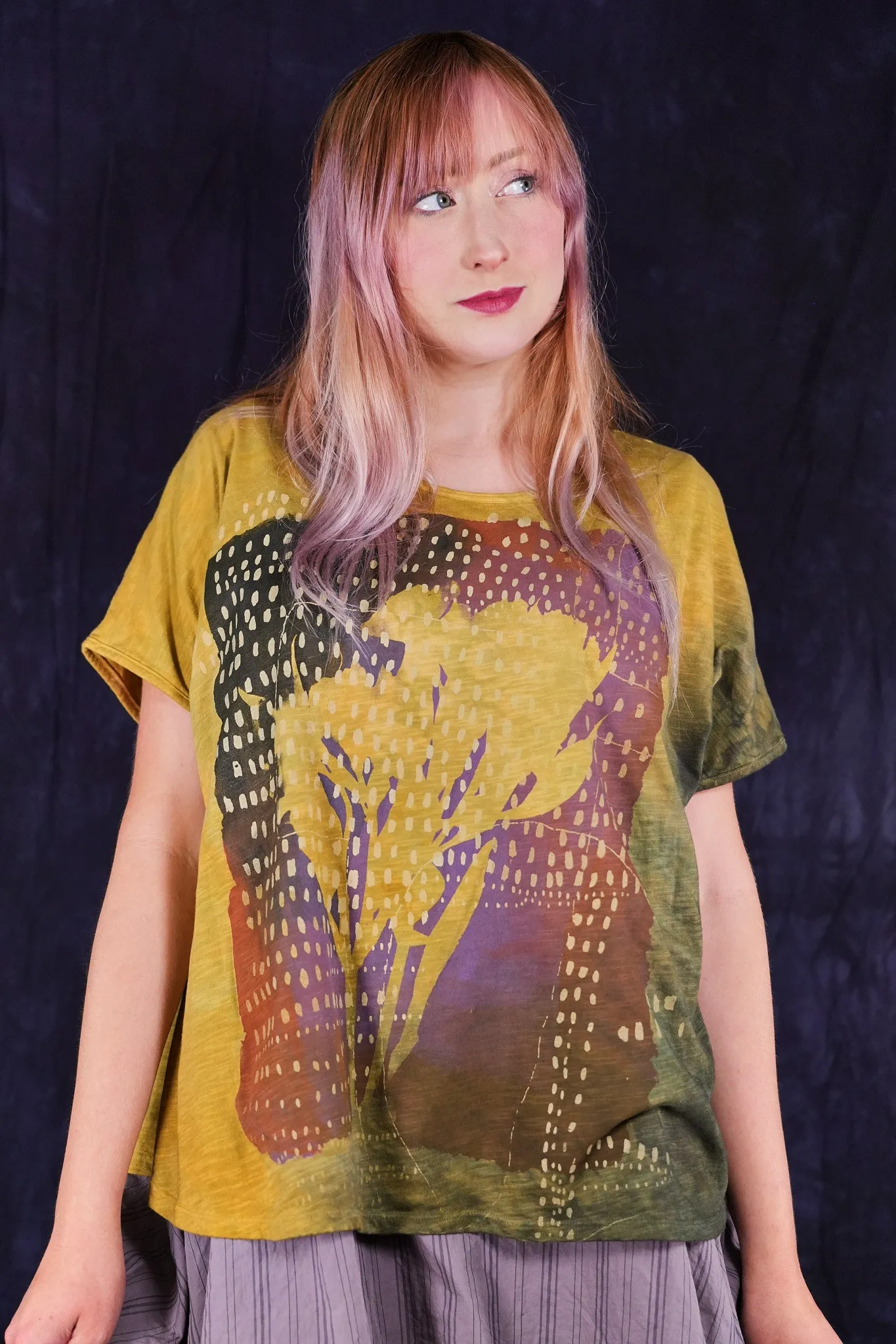 1250 HD Hand Dyed Moon Tee Sunflower Shadow