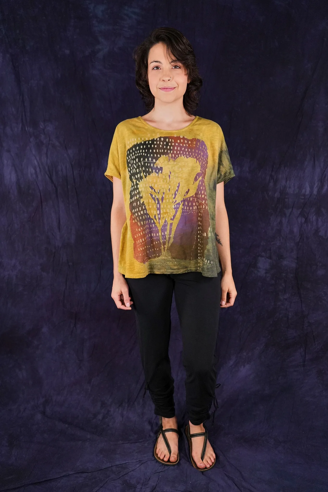 1250 HD Hand Dyed Moon Tee Sunflower Shadow