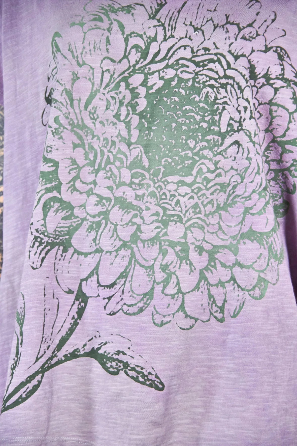1250HD Hand Dyed Moon Tee Heather Green Aster