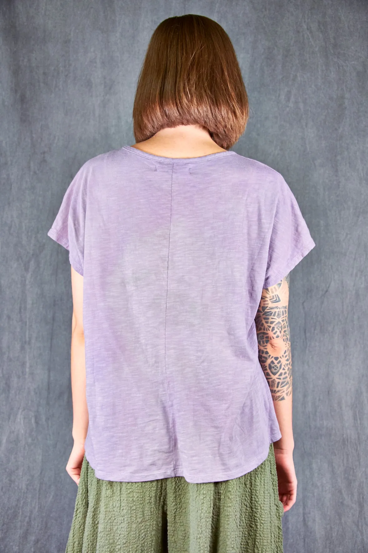 1250HD Hand Dyed Moon Tee Heather Green Aster