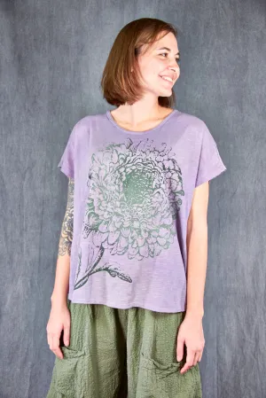 1250HD Hand Dyed Moon Tee Heather Green Aster