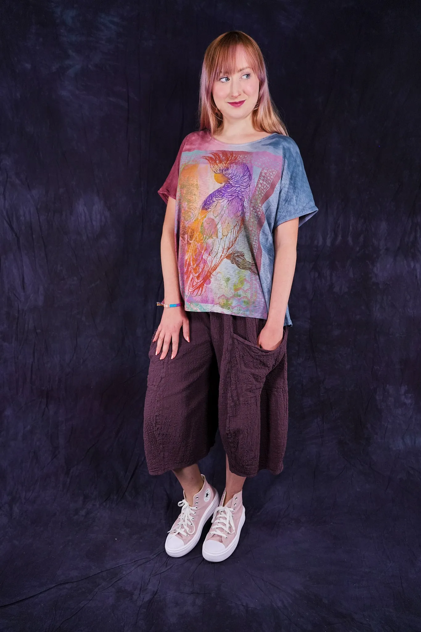 1250HD Hand Dyed Moon Tee Rose Ink-P