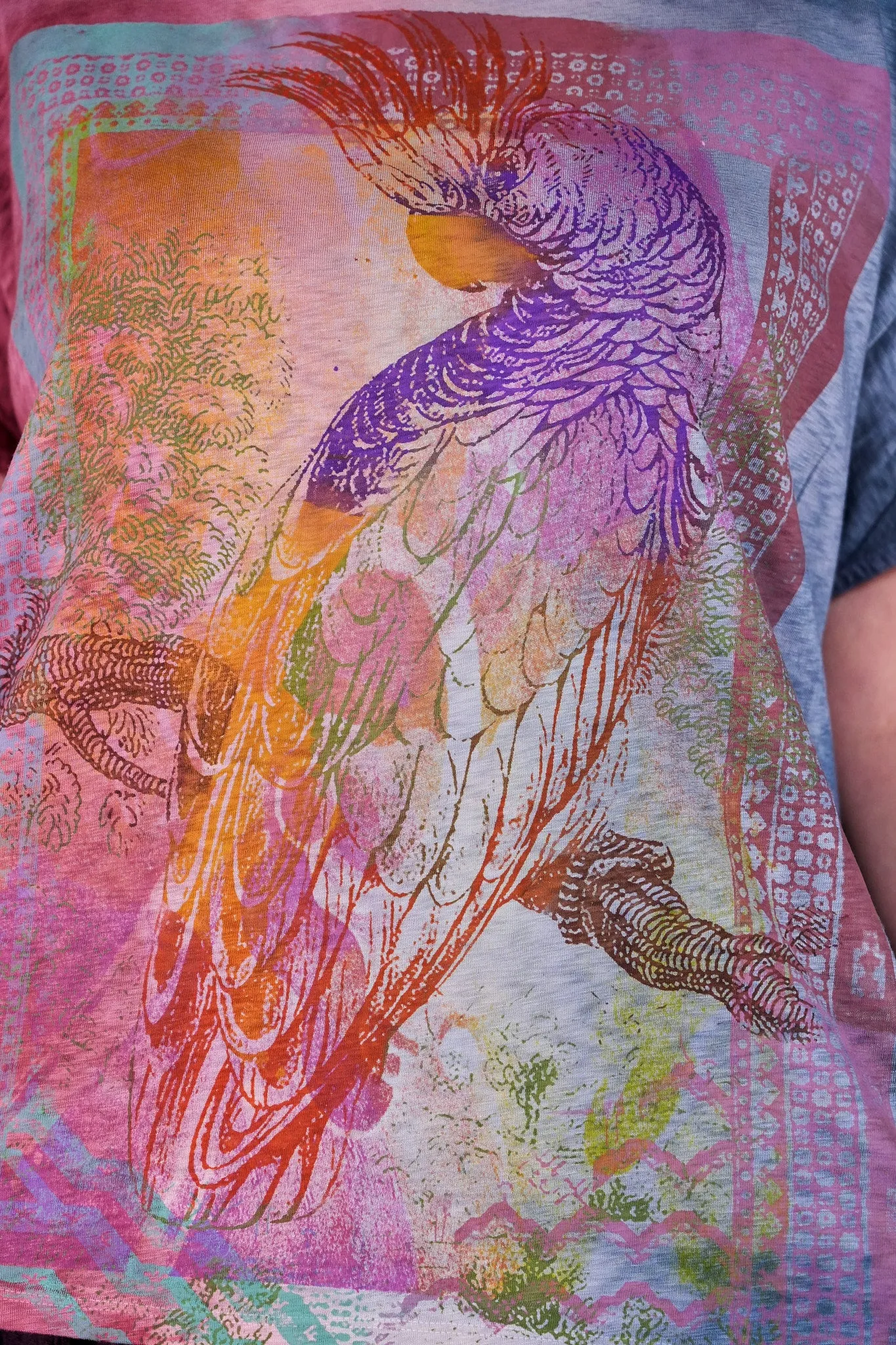 1250HD Hand Dyed Moon Tee Rose Ink-P