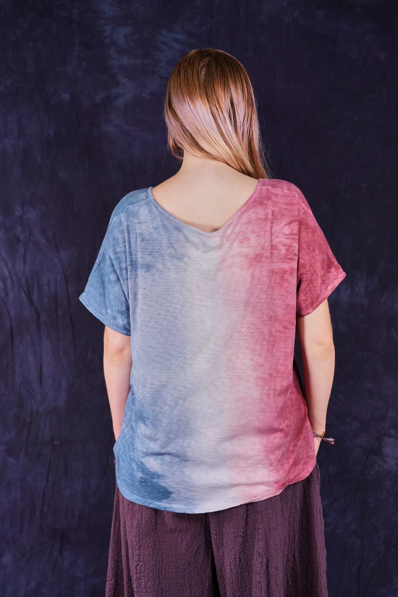 1250HD Hand Dyed Moon Tee Rose Ink-P