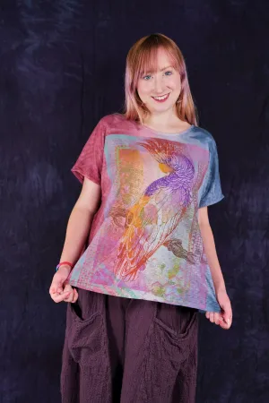 1250HD Hand Dyed Moon Tee Rose Ink-P