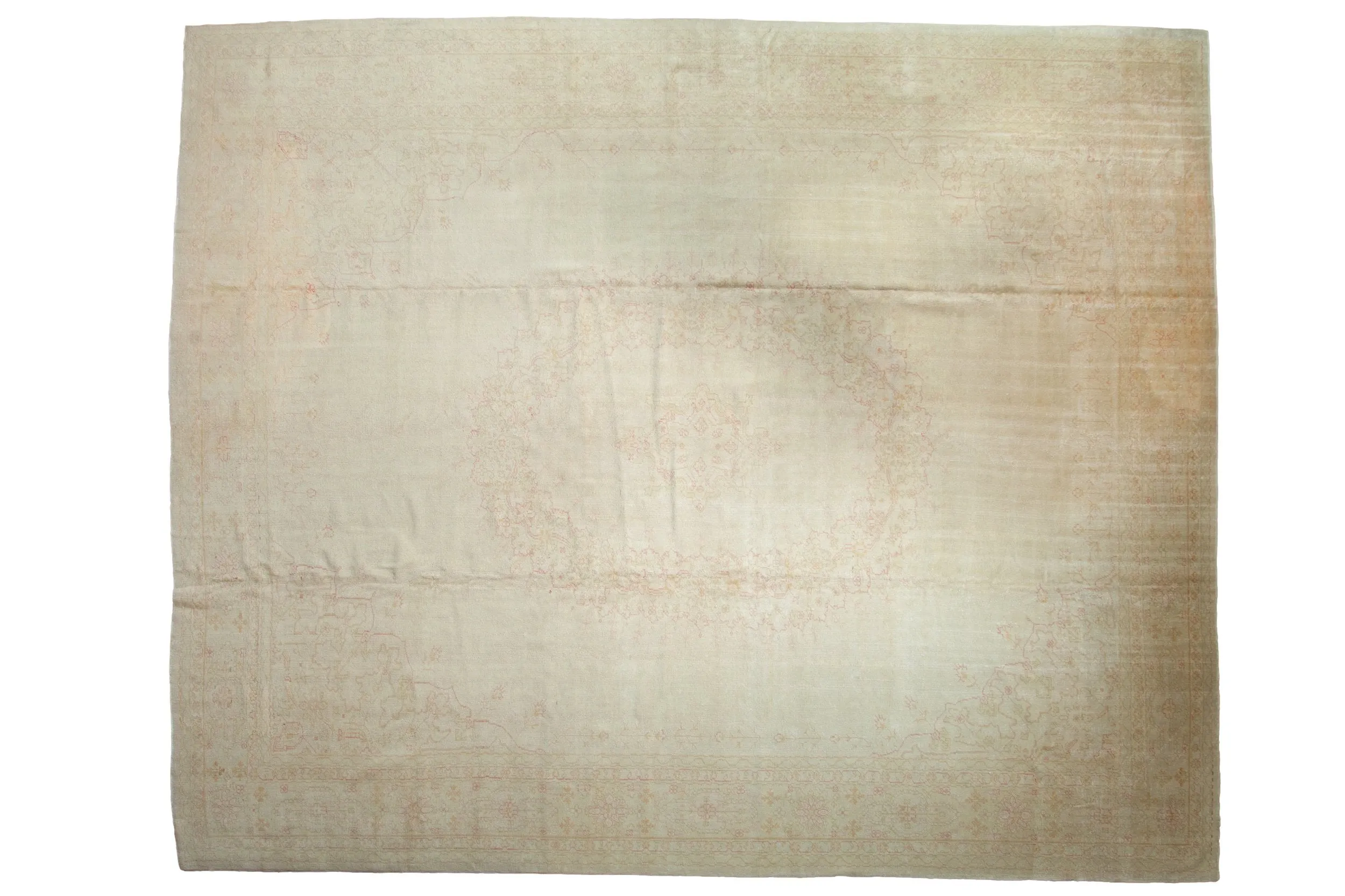 12.5x15.5 Vintage Distressed Oushak Carpet