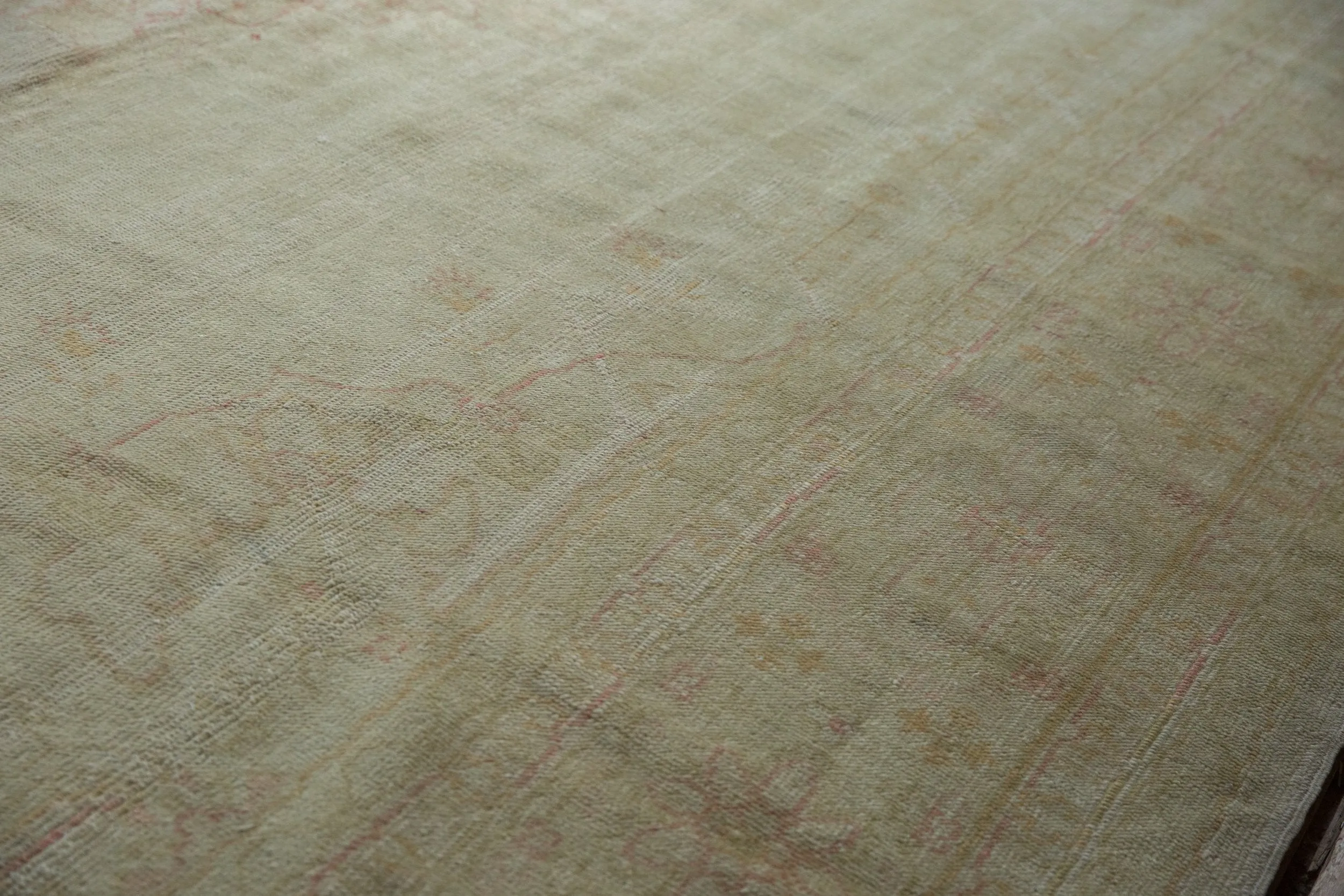 12.5x15.5 Vintage Distressed Oushak Carpet
