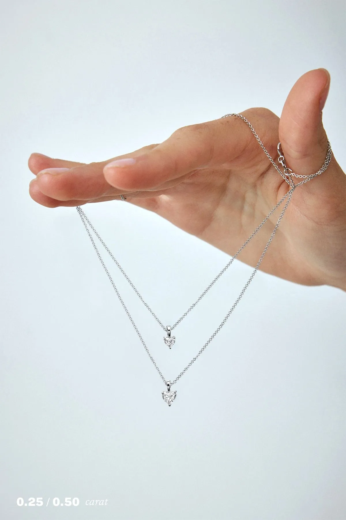 1/4 carat Heart Diamond Pendant Necklace