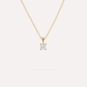 1/4 carat Princess Diamond Pendant Necklace