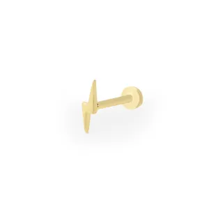 14k Gold Simple Flash Tragus Piercing