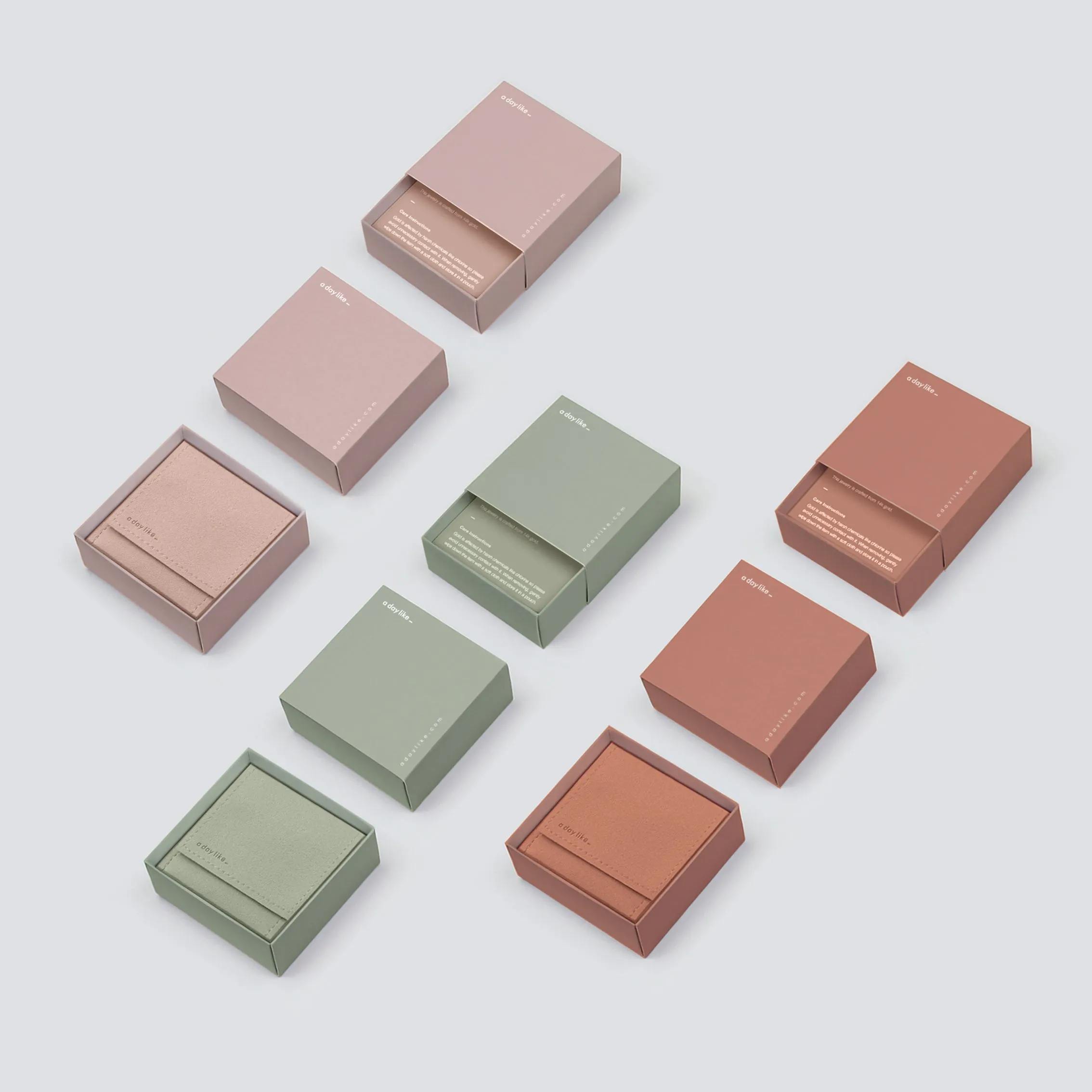 14k Solid Gold Square Stud Earring