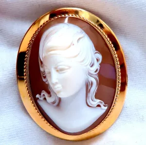 14kt Gold Cameo Gold Pin 1969