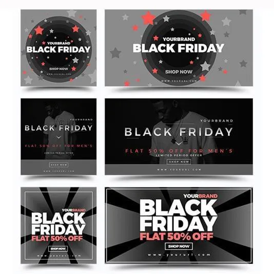 150 - Black Friday Instagram Facebook Banners