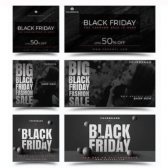 150 - Black Friday Instagram Facebook Banners