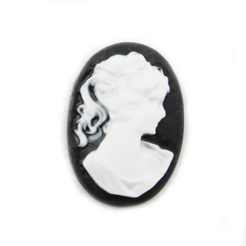 18*25MM White Oval Cameo Cabochon,Sold 50pcs per lot