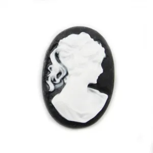 18*25MM White Oval Cameo Cabochon,Sold 50pcs per lot