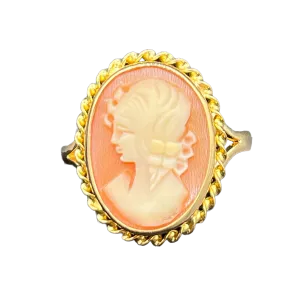 18KY CAMEO RING