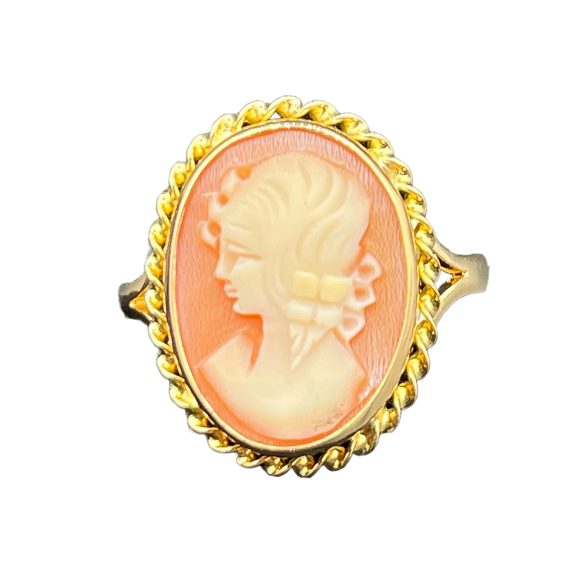 18KY CAMEO RING