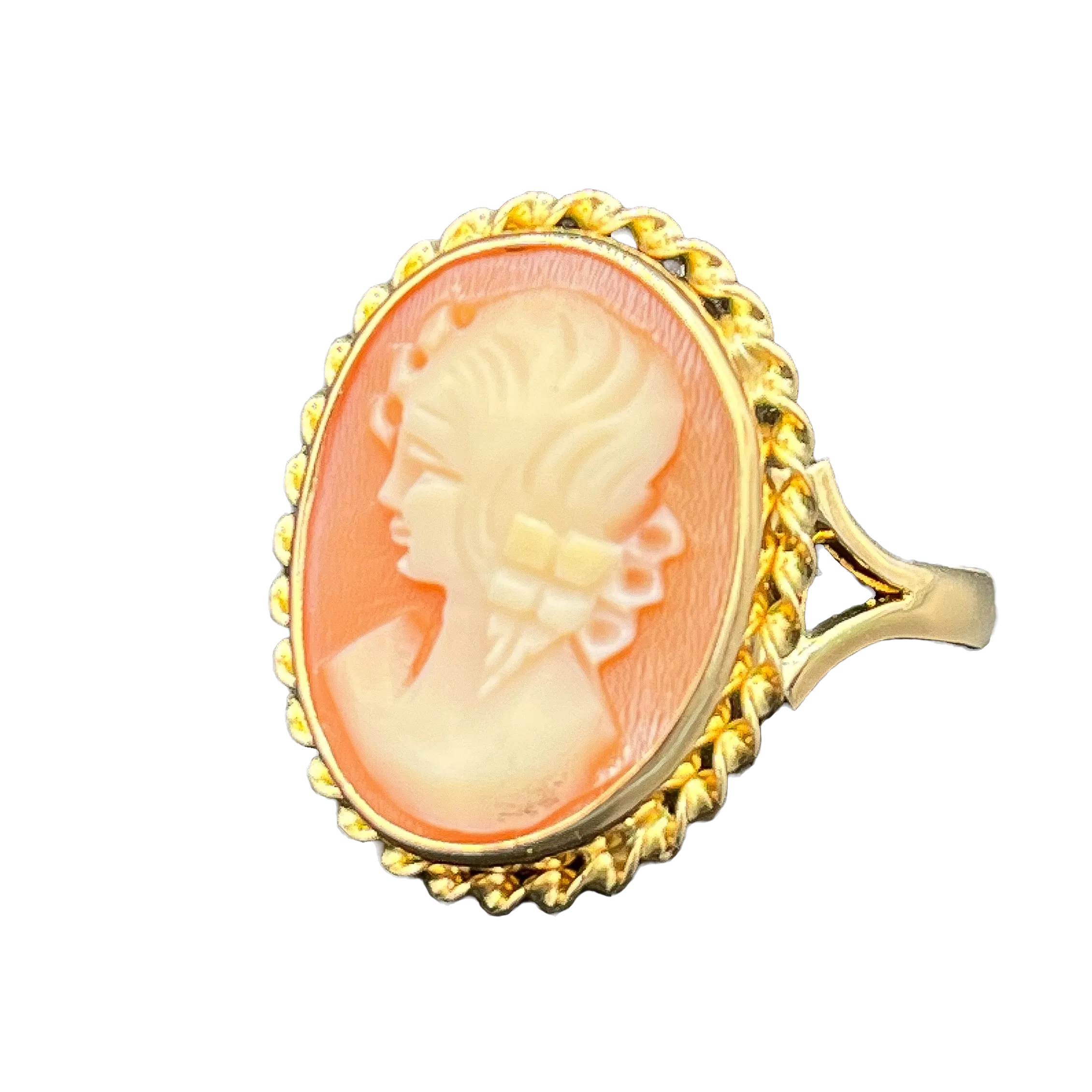 18KY CAMEO RING