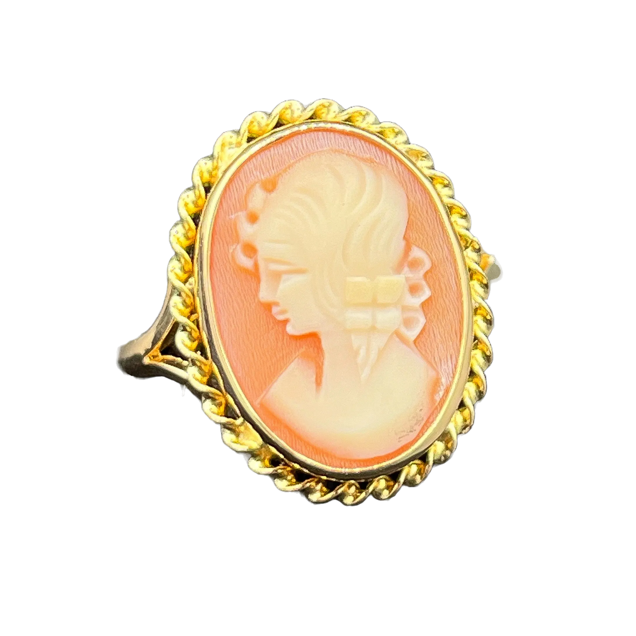 18KY CAMEO RING