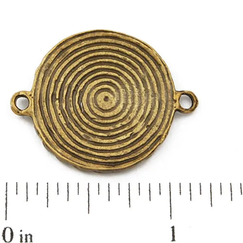 19.3mm Vintage antique bronze Zinc alloy Cameo Setting connect,Round,sold 100 pcs per pkg