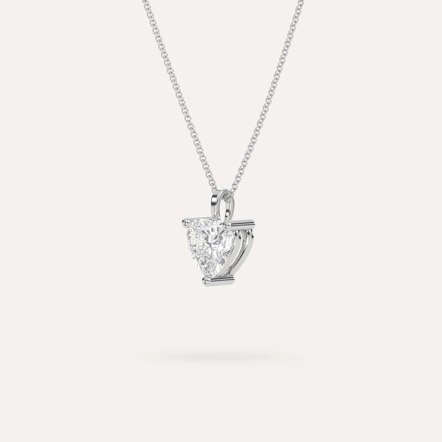2 carat Heart Diamond Pendant Necklace
