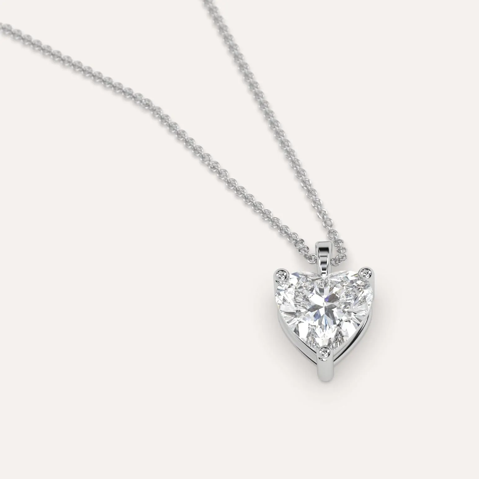 2 carat Heart Diamond Pendant Necklace