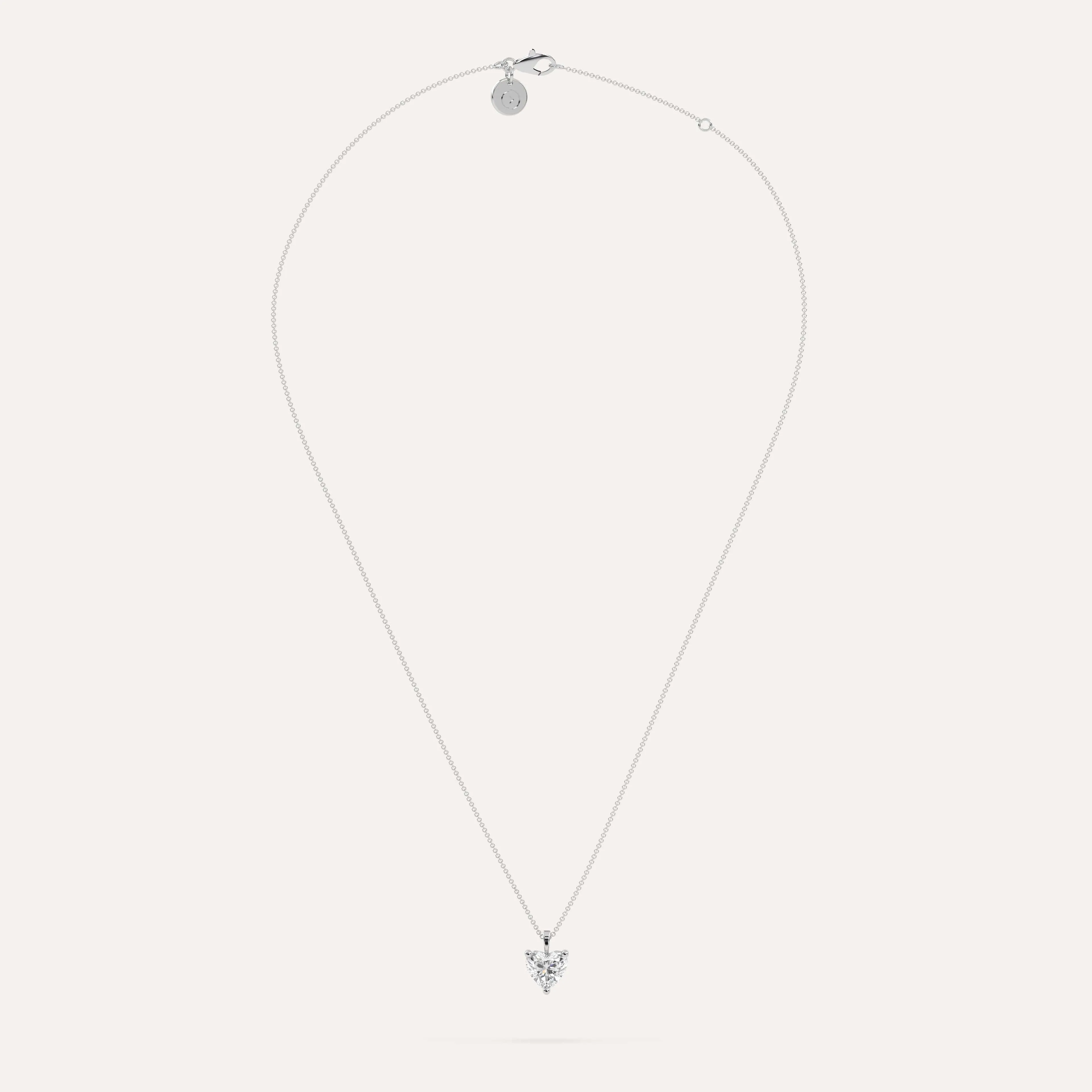 2 carat Heart Diamond Pendant Necklace