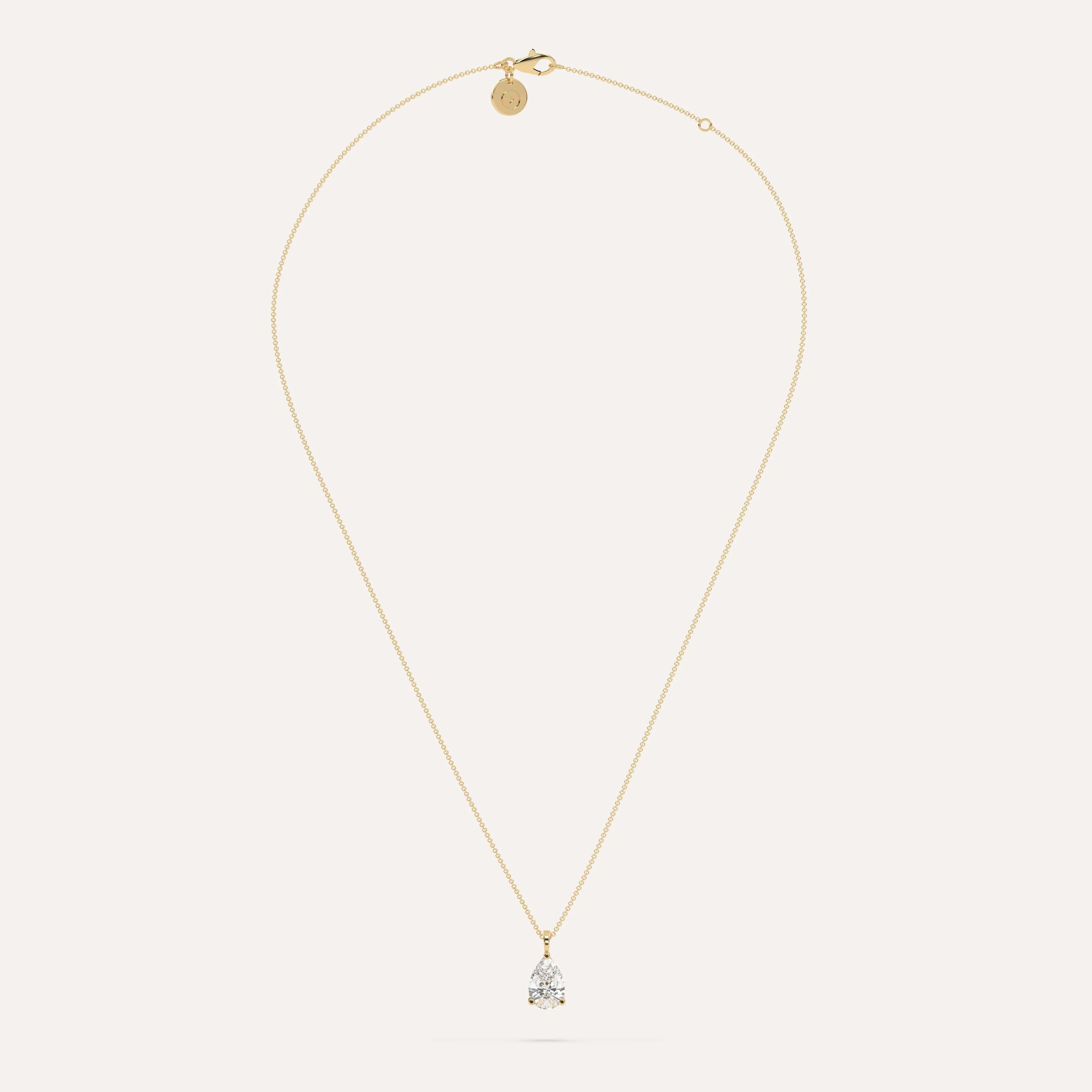 2 carat Pear Diamond Pendant Necklace