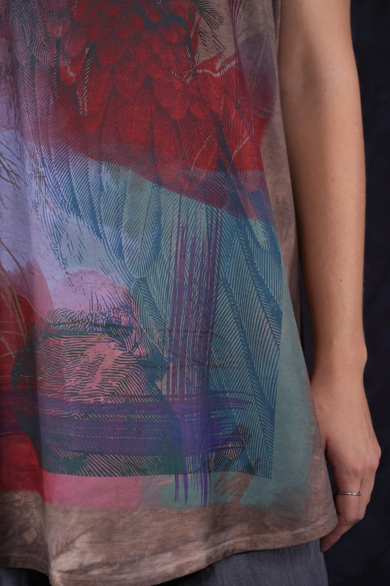 2360HD Hand-dyed Tunic Tank Loam-P