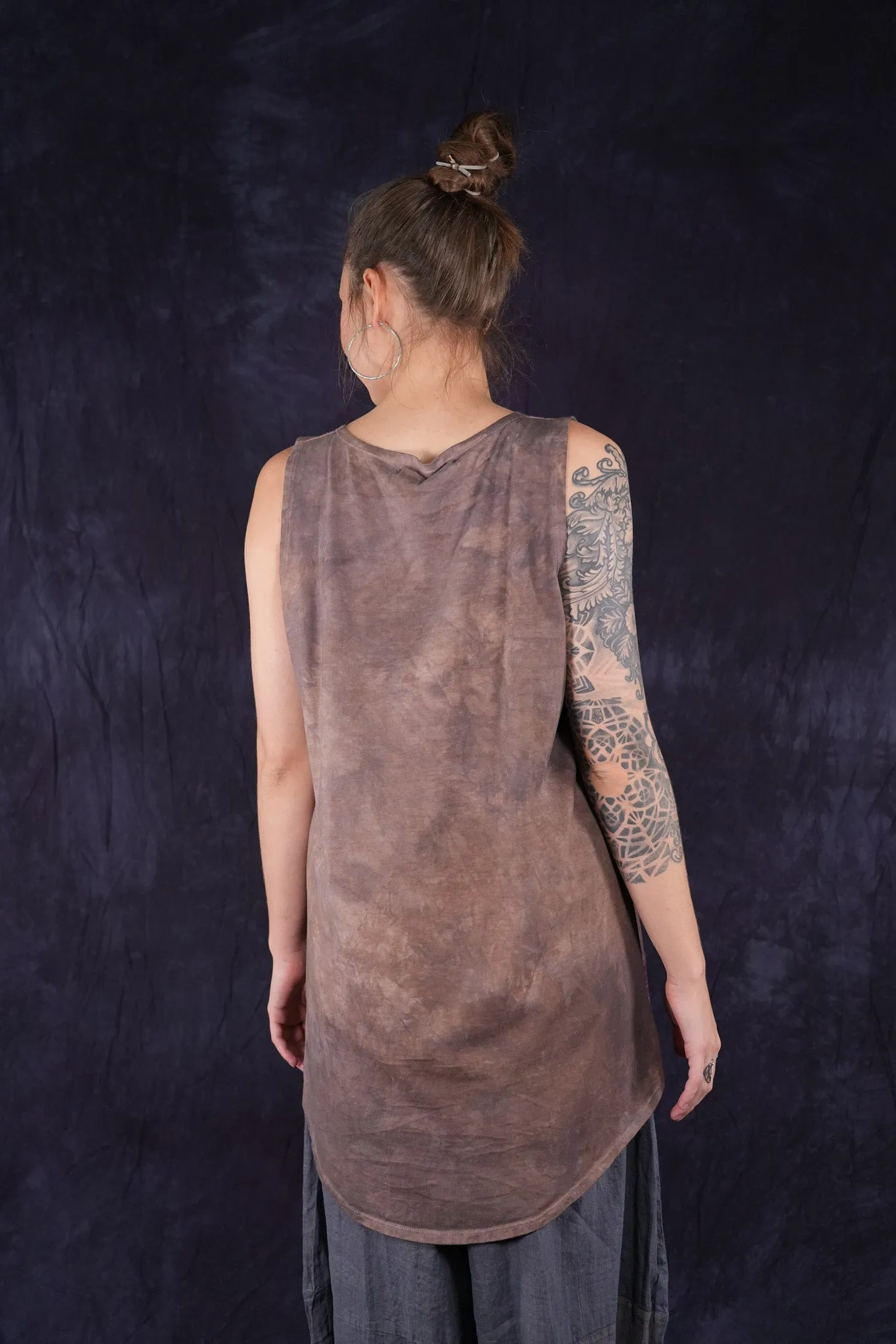2360HD Hand-dyed Tunic Tank Loam-P