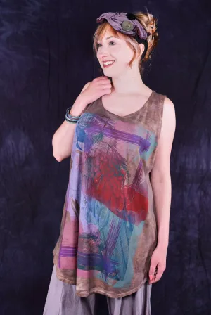 2360HD Hand-dyed Tunic Tank Loam-P