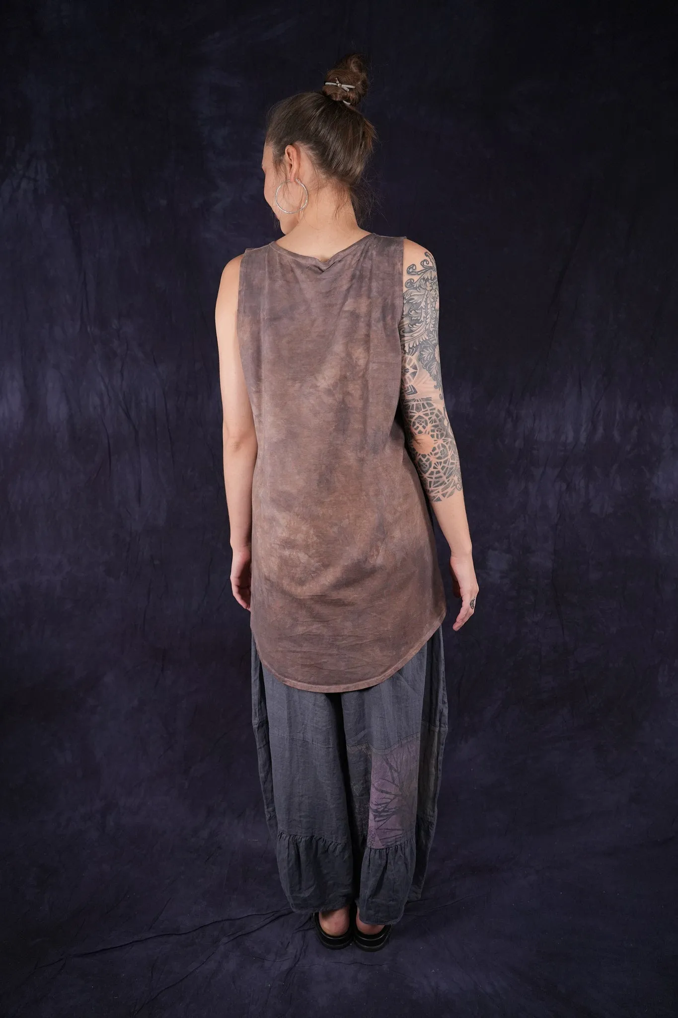 2360HD Hand-dyed Tunic Tank Loam-P