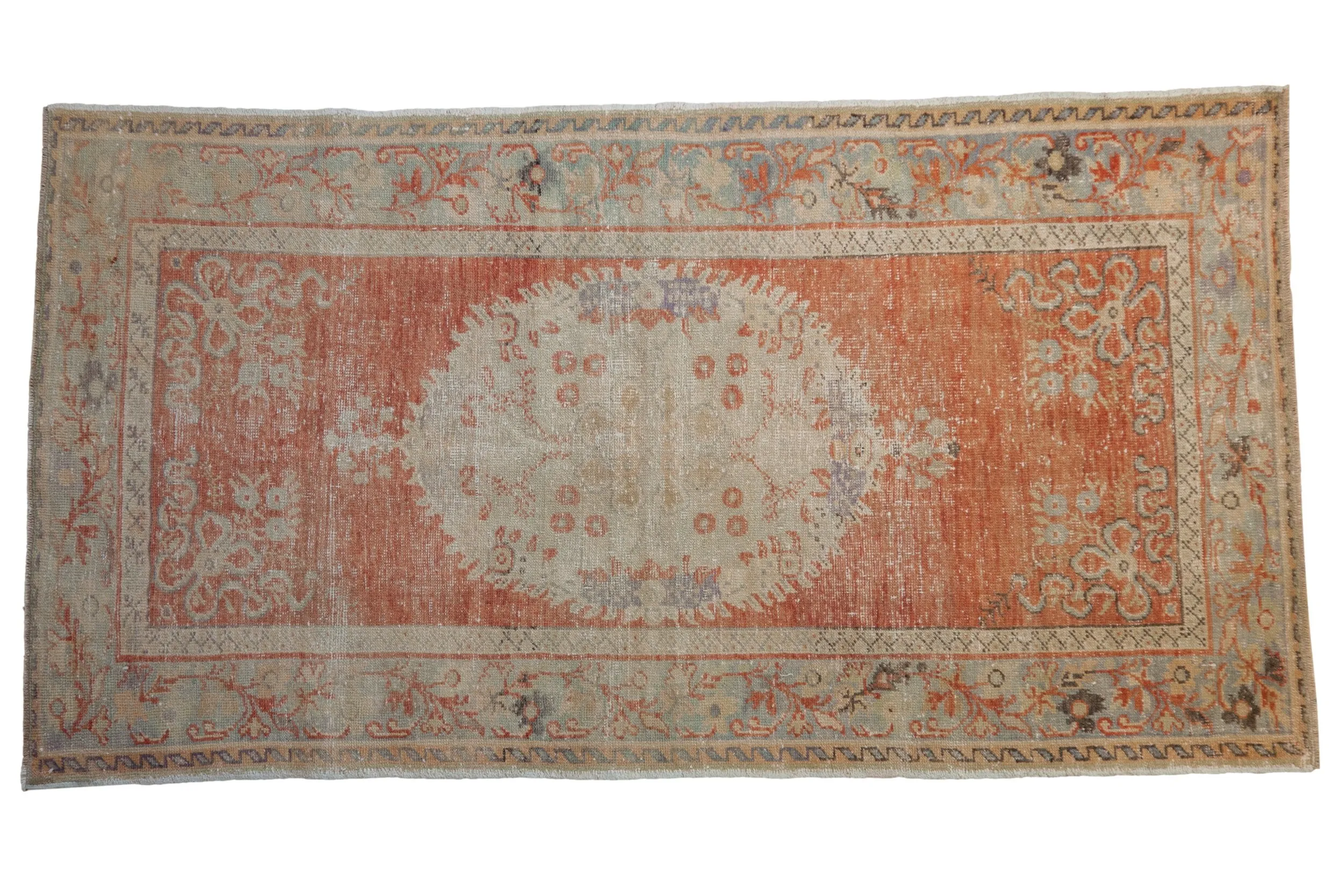 3.5x6.5 Vintage Distressed Oushak Rug
