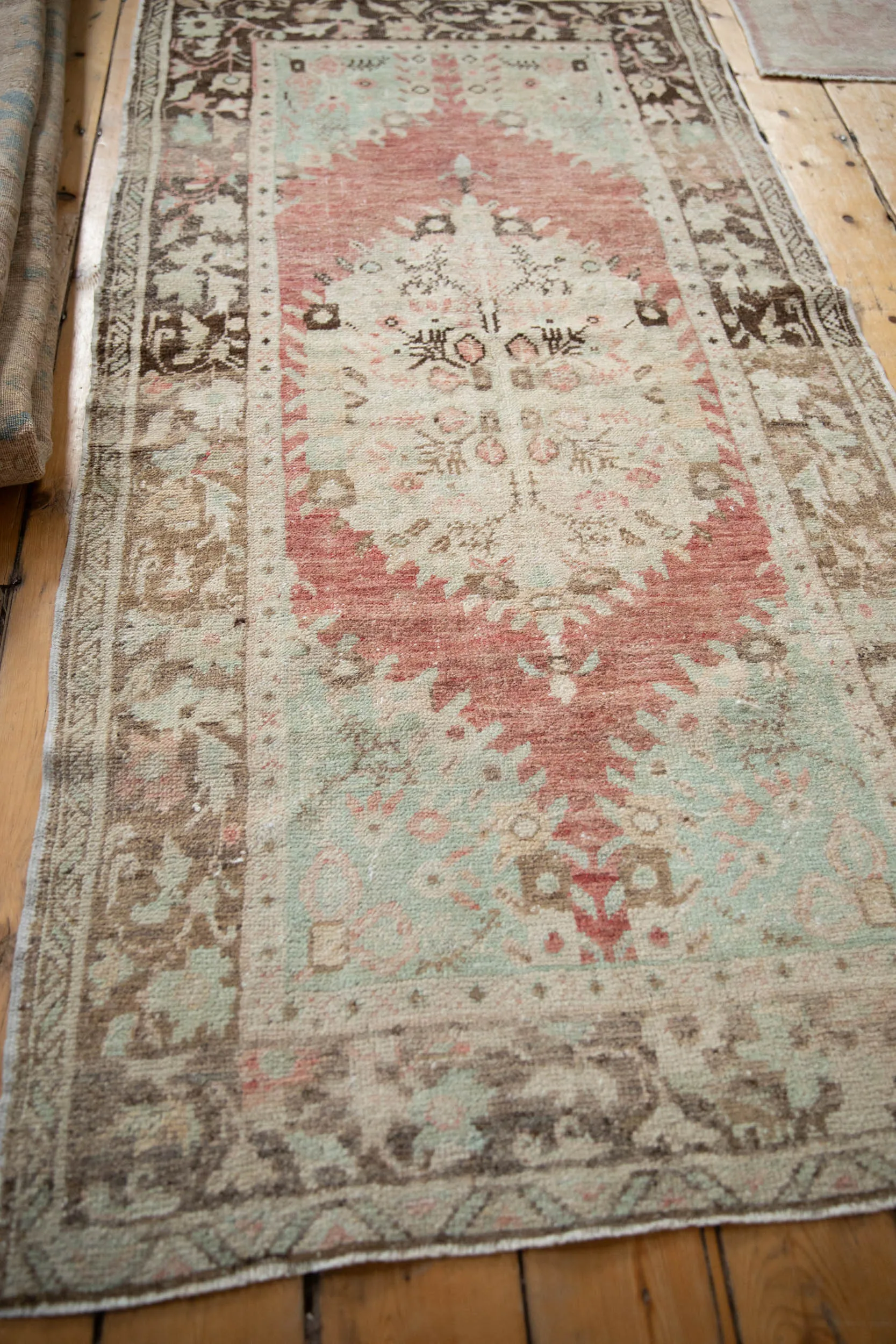3x6.5 Vintage Distressed Oushak Rug Runner